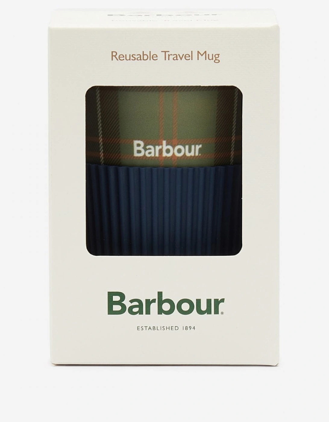 Reusable Tartan Travel Mug