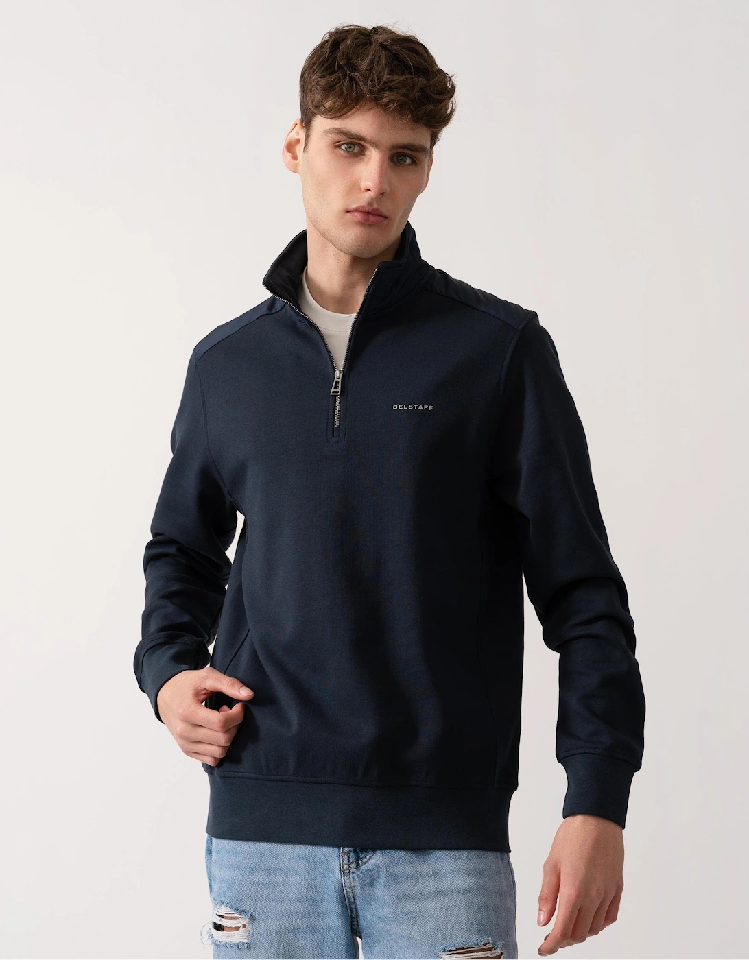 Alloy Mens Quarter Zip Sweatshirt, 5 of 4