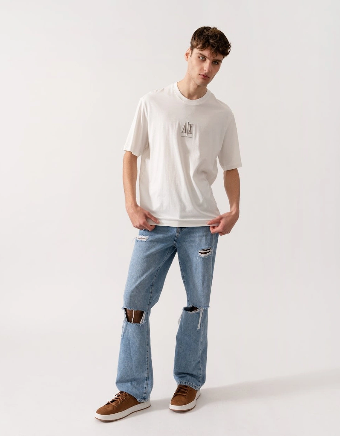 Mens Embroidered A|X Centre Logo T-Shirt