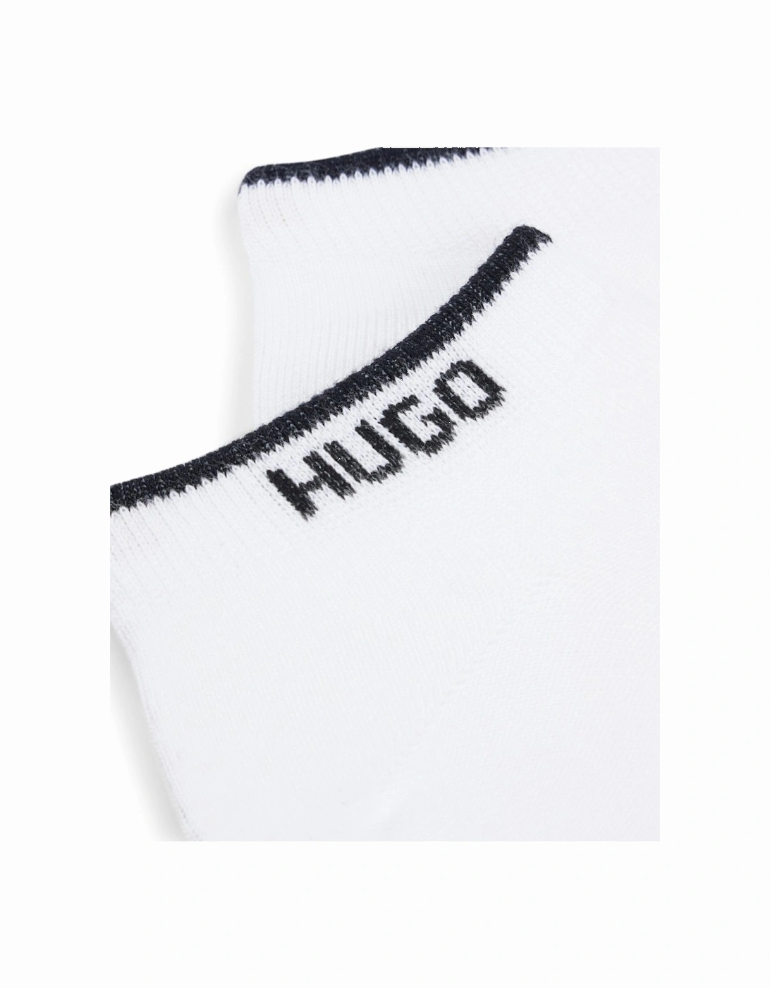 HUGO 2-Pack Mens Ankle Length Combed Cotton Socks with Logo NOS