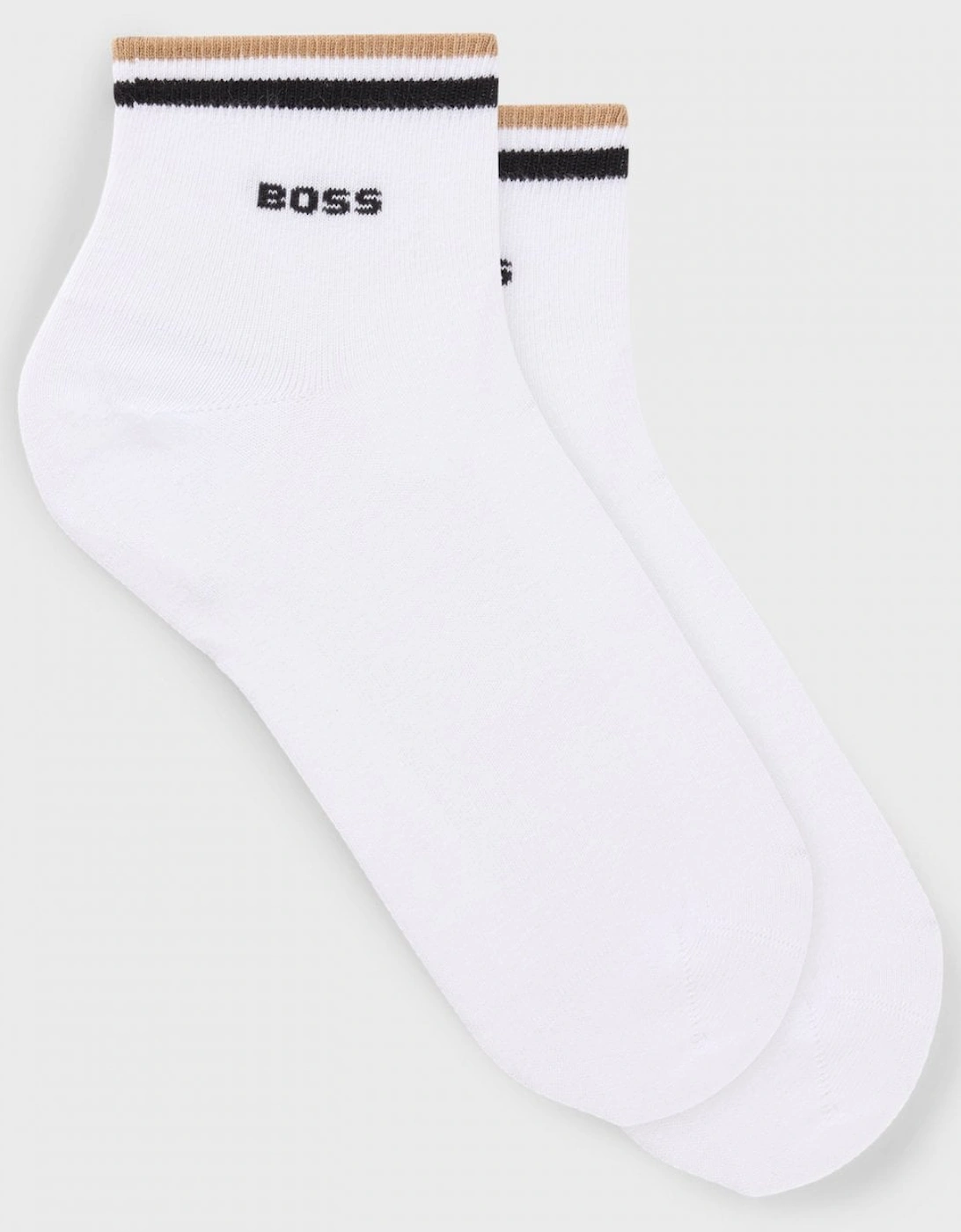 BOSS Orange Mens Two-Pack of Short Length Socks with Signature Stripe NOS, 5 of 4