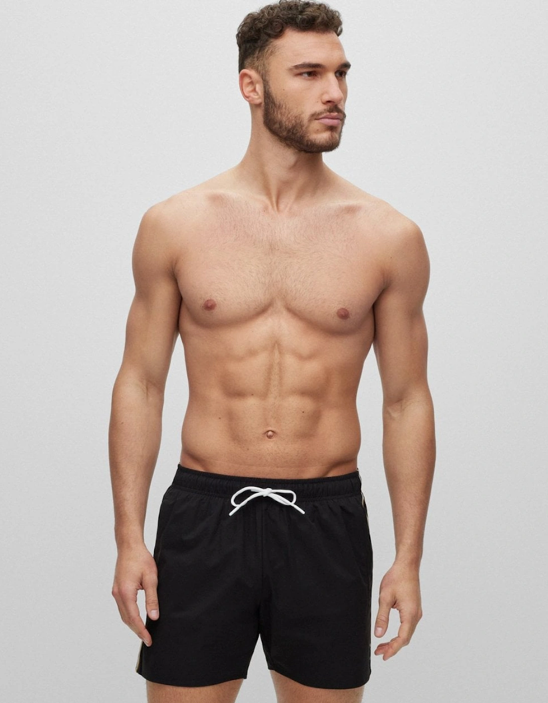 Men's BOSS Orange Iconic Mens Swim Shorts NOS - Black 001 - Size: 33/32/32