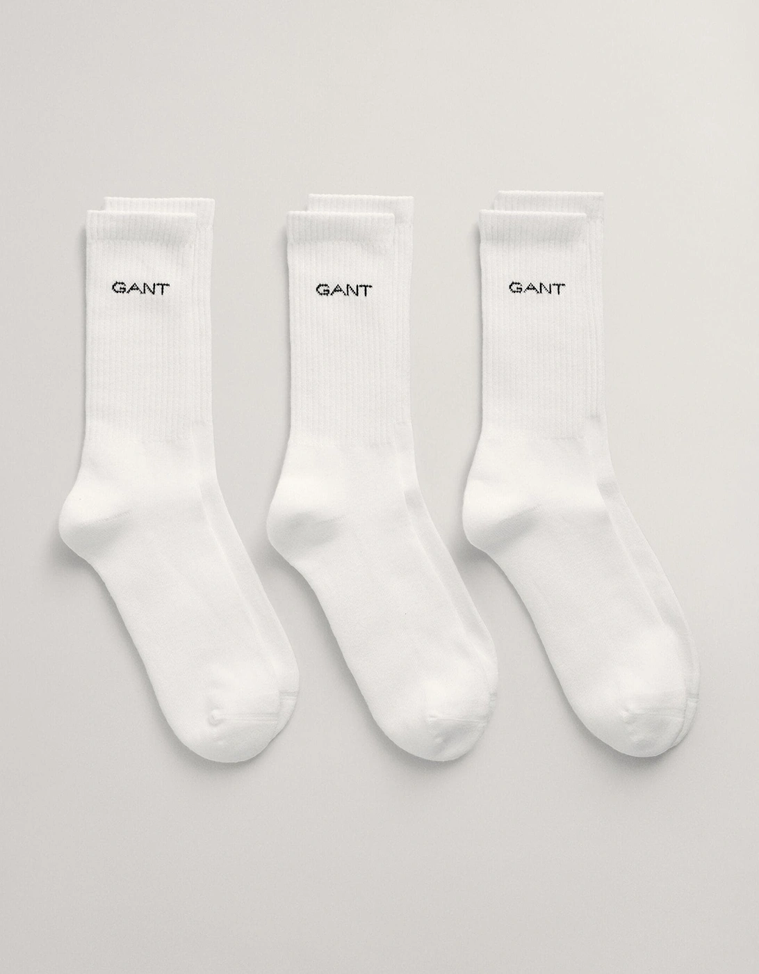 Gant Men's White Sport Socks 3-Pack - 110 - Size: 9/9.5/10/10.5/11