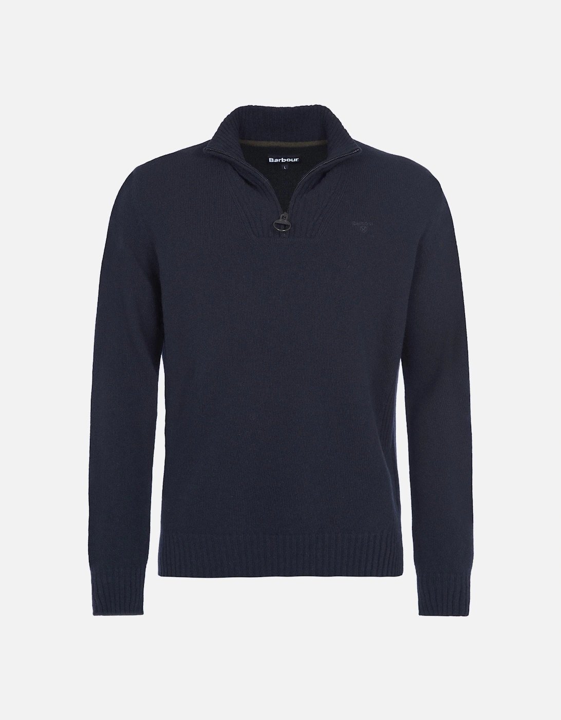 Essential Lambswool Mens Half-Zip Jumper - Navy