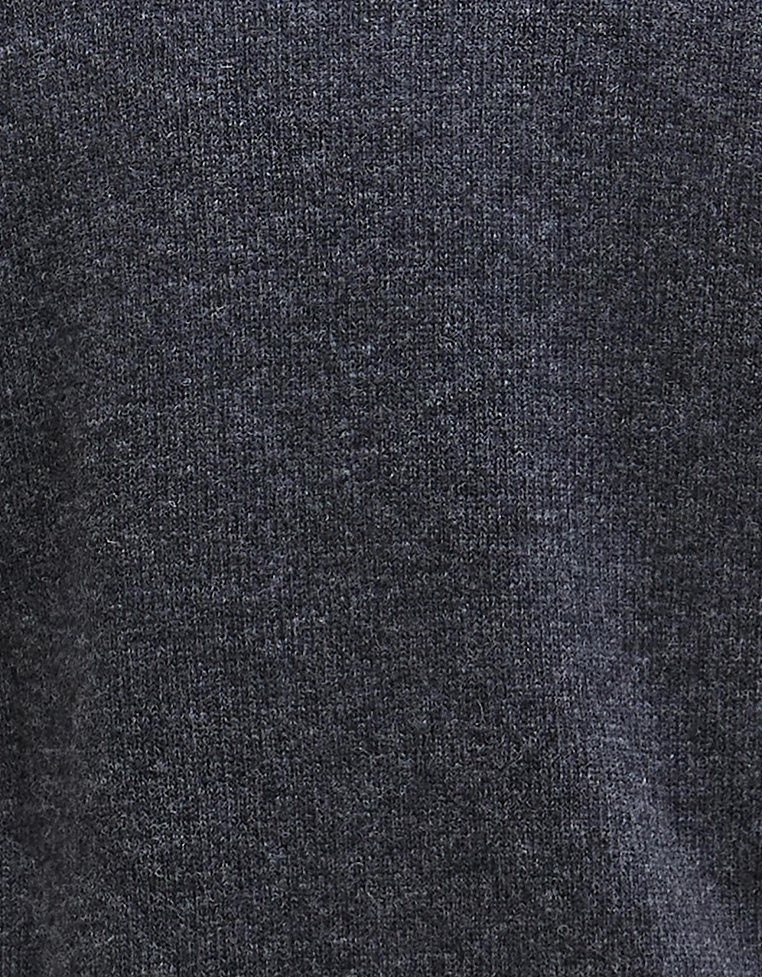 Essential Lambswool Mens Half-Zip Jumper - Charcoal