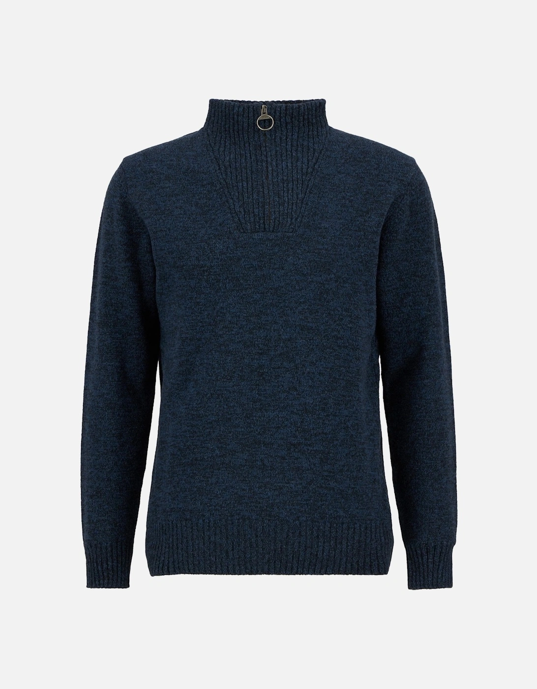 Essential Lambswool Mens Half-Zip Jumper - Navy Mix