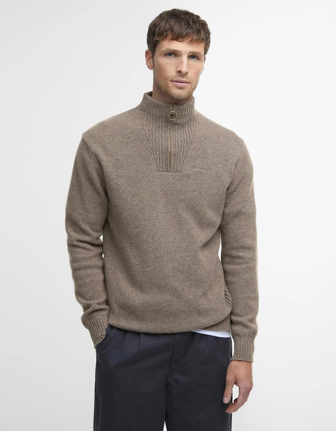 Essential Lambswool Mens Half-Zip Jumper, 8 of 7