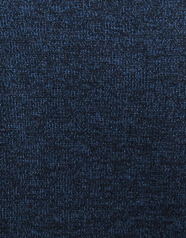 Essential Lambswool Mens Half-Zip Jumper - Navy Mix