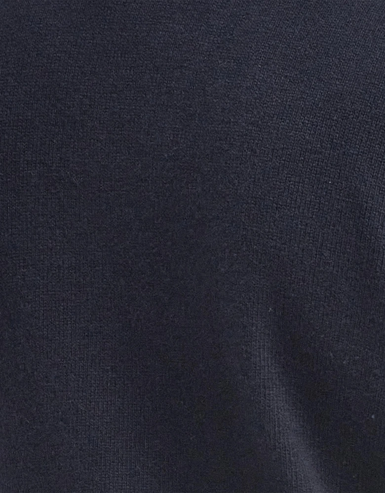 Essential Lambswool Mens Half-Zip Jumper - Navy