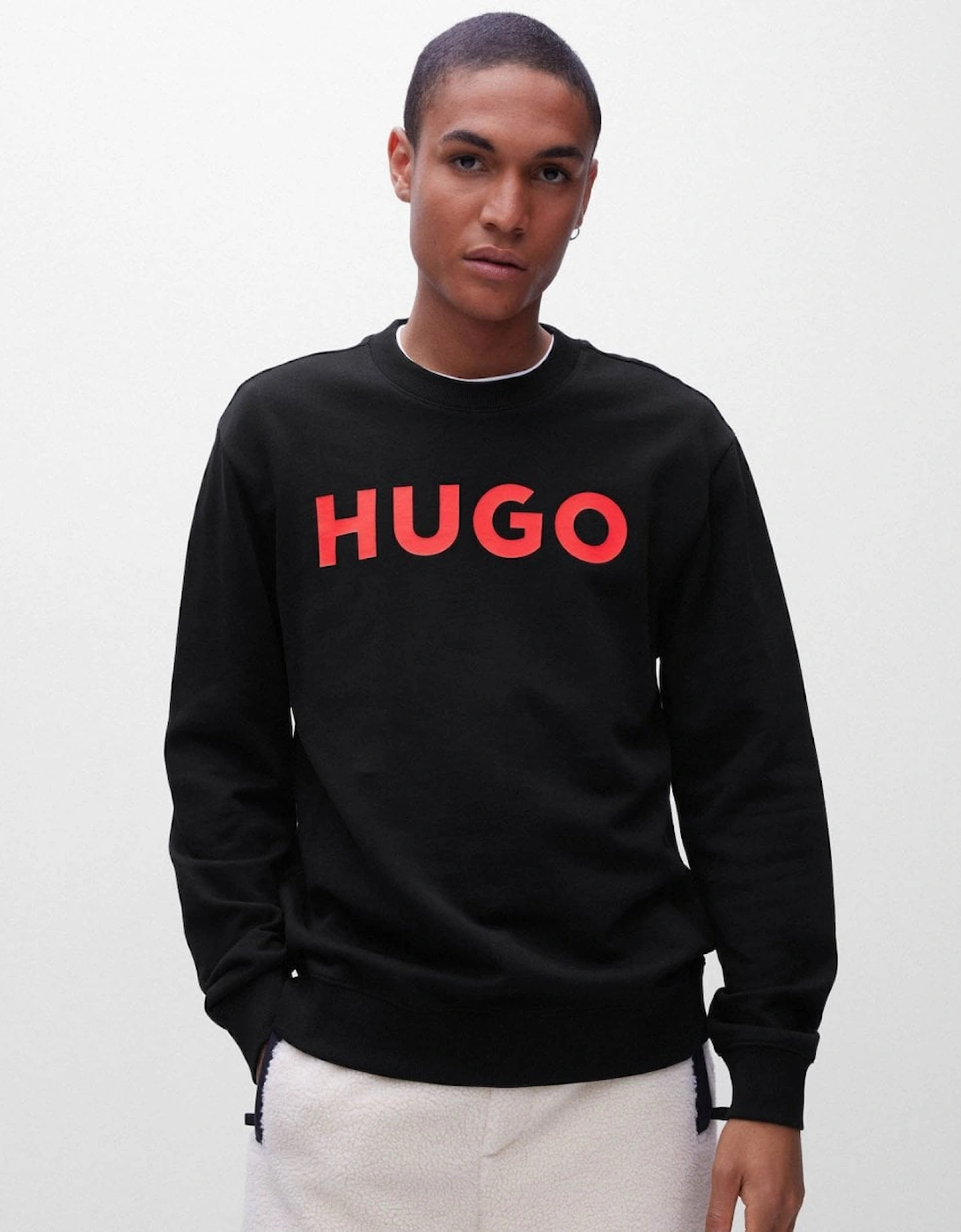HUGO Dem Large Logo Mens Crew Neck Sweatshirt NOS, 5 of 4