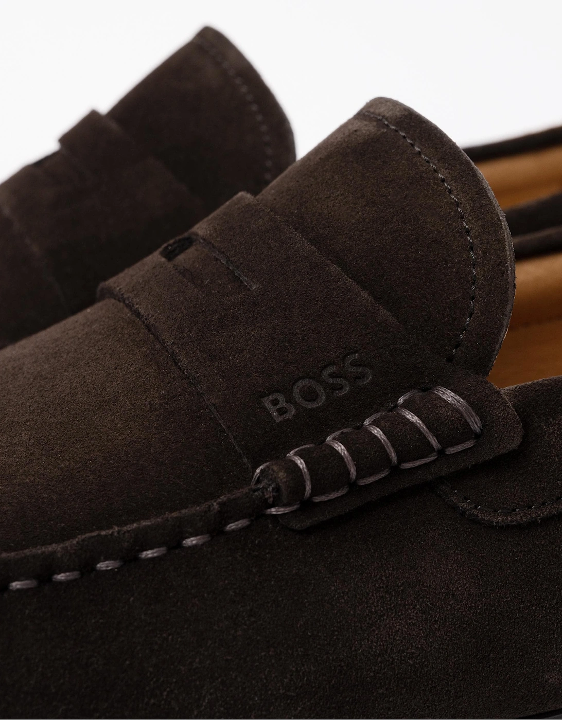 BOSS Orange Noel Mens Suede Driving Moccasins