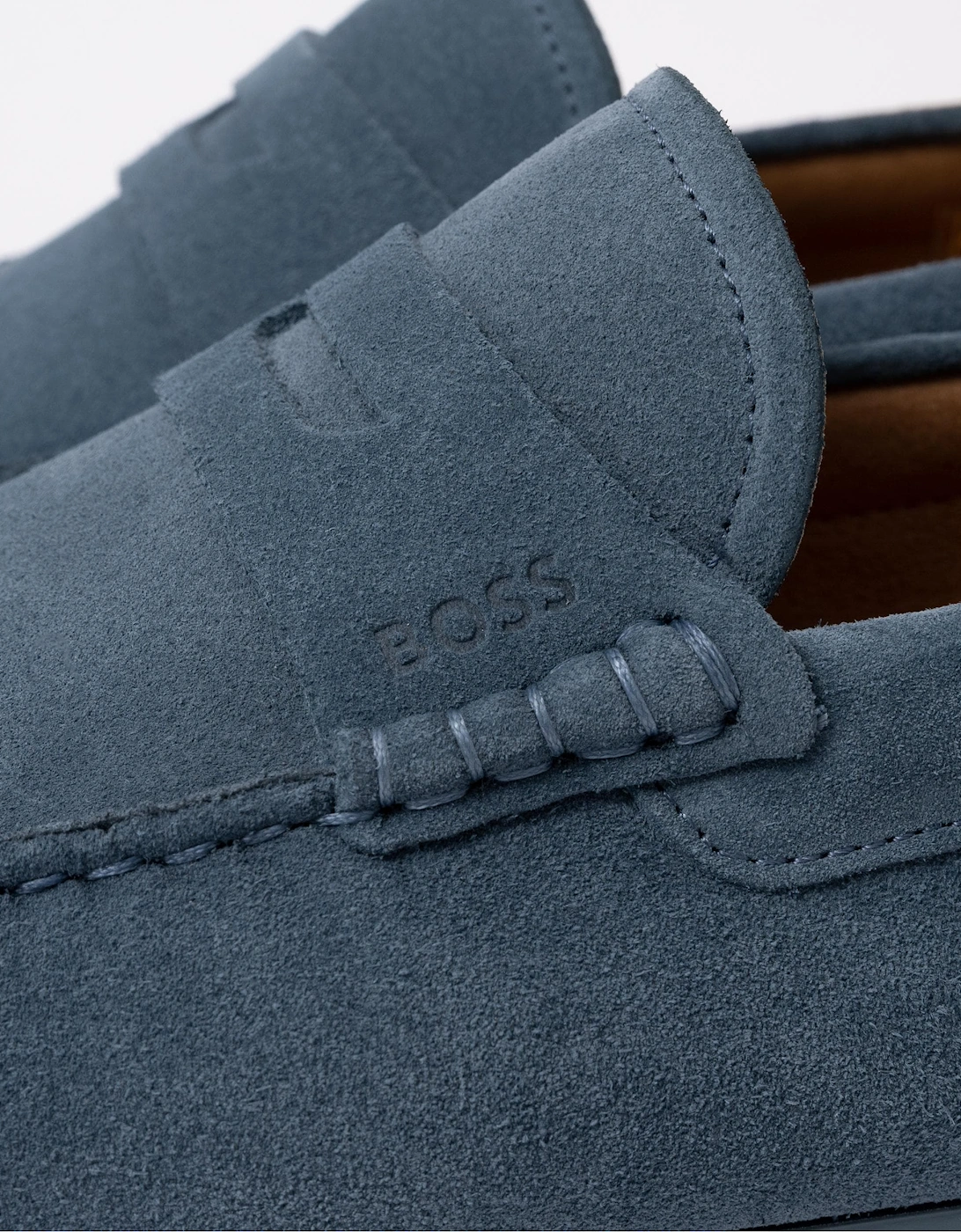 BOSS Orange Noel Mens Suede Driving Moccasins