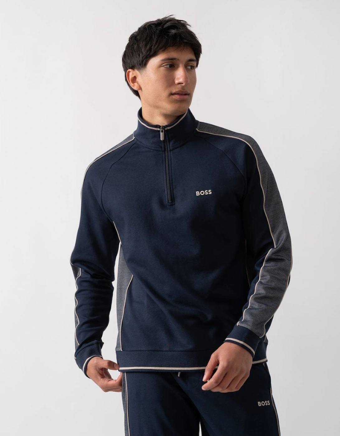 BOSS Orange Mens 1/4 Zip Loungewear Tracksuit Jacket 50540785, 5 of 4