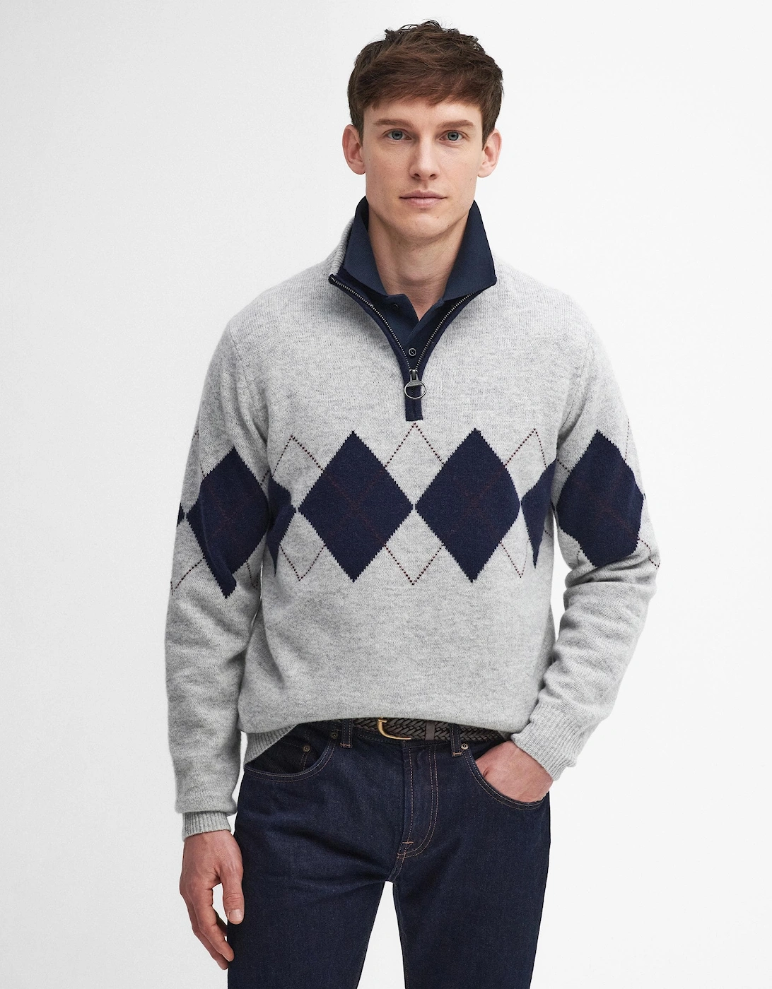 Hartfield Mens Half Zip Knitted Jumper, 9 of 8