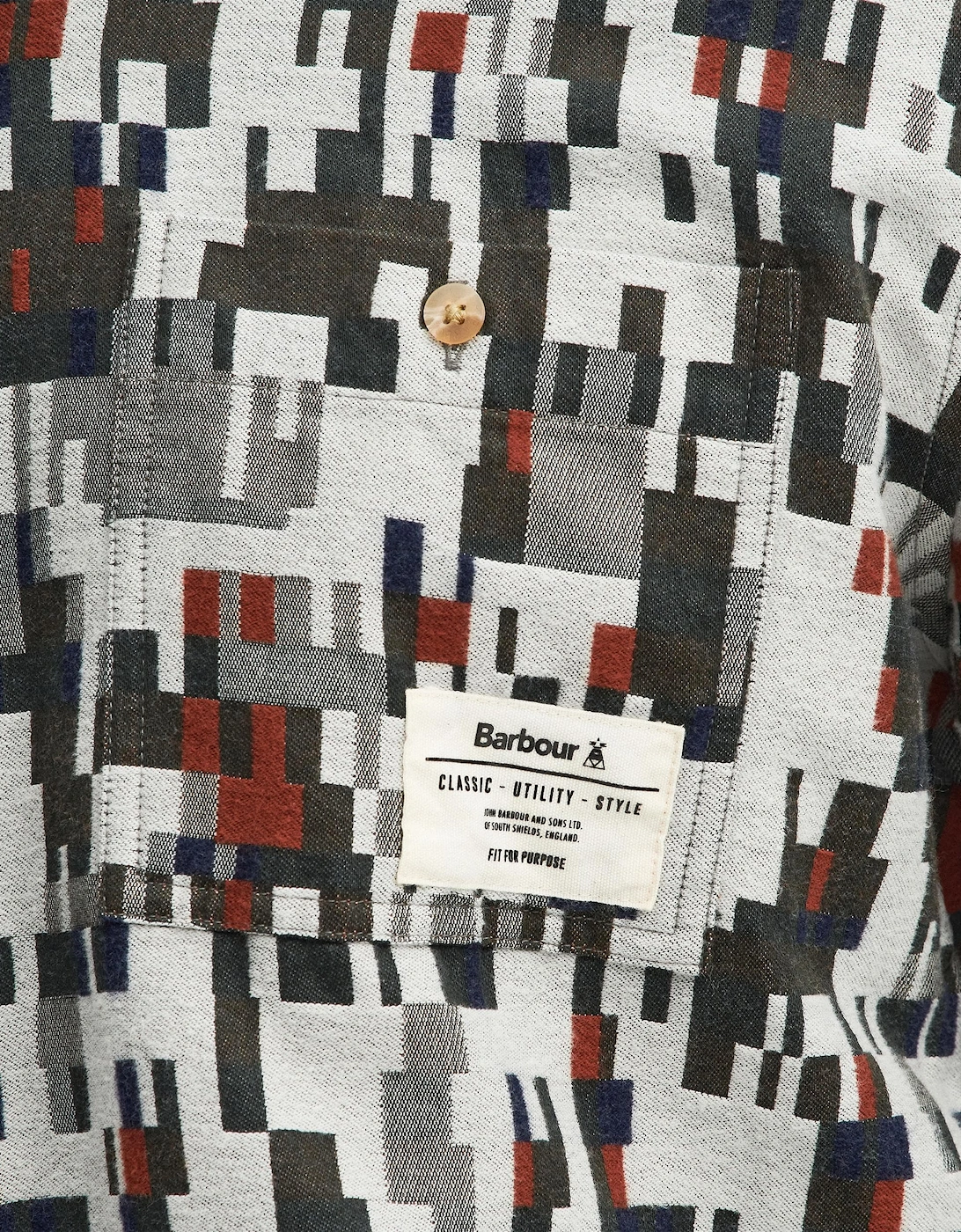 Coalbrook Mens Relaxed Long Sleeve Jacquard Shirt