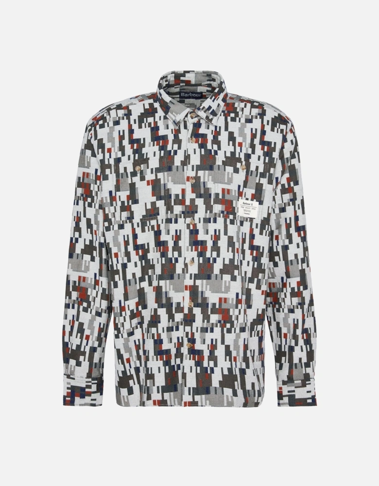 Coalbrook Mens Relaxed Long Sleeve Jacquard Shirt