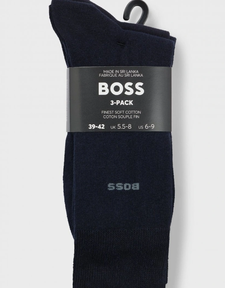 BOSS Orange 3 Pack RS Uni Socks NOS - Dark Blue 401