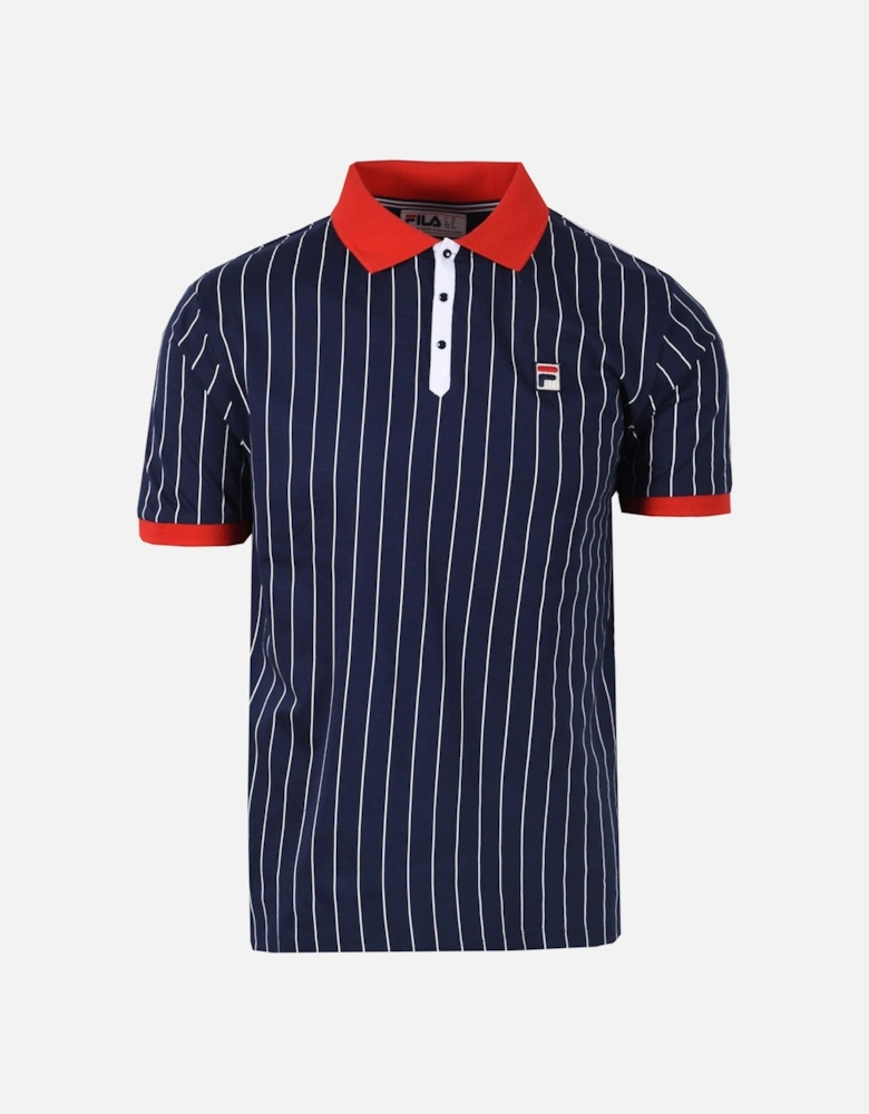 BB1 Classic Vintage Striped Polo Navy/Red