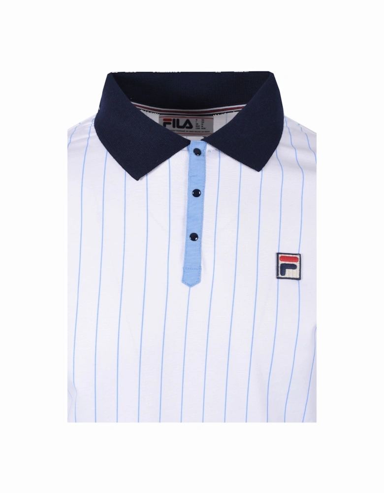 BB1 Classic Vintage Polo White/Navy/Vista Blue