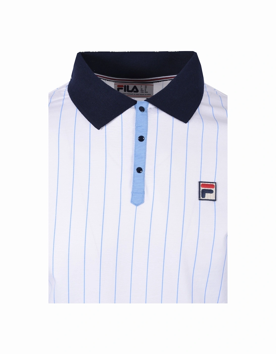 BB1 Classic Vintage Polo White/Navy/Vista Blue