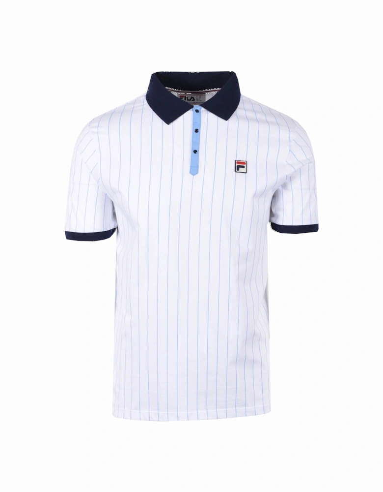 BB1 Classic Vintage Polo White/Navy/Vista Blue
