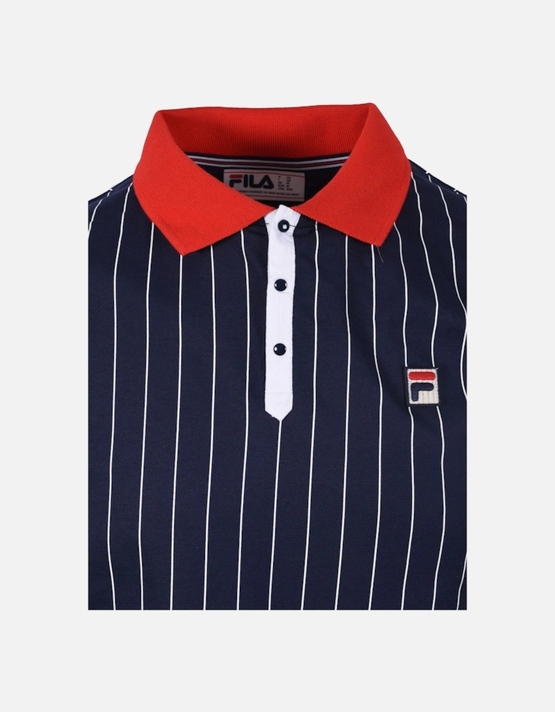 BB1 Classic Vintage Striped Polo Navy/Red