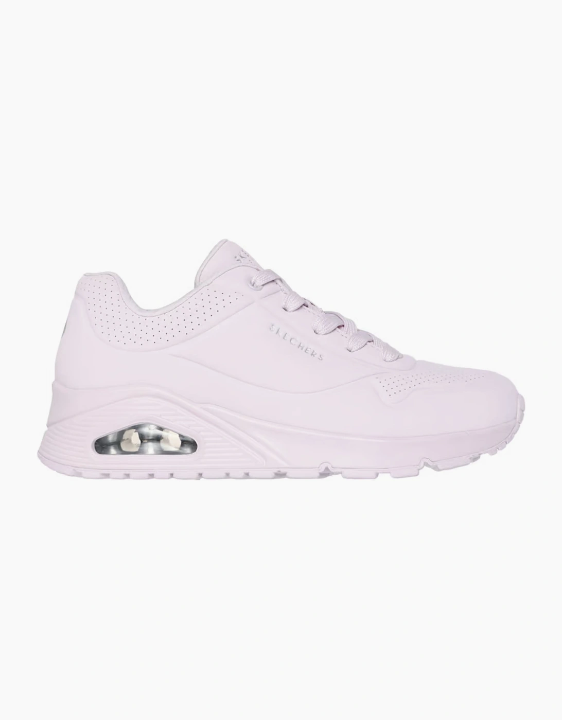 Women's Skechers Womens Uno Stand On Air Memory Foam Skech-Air Trainers - White - Size, 8
