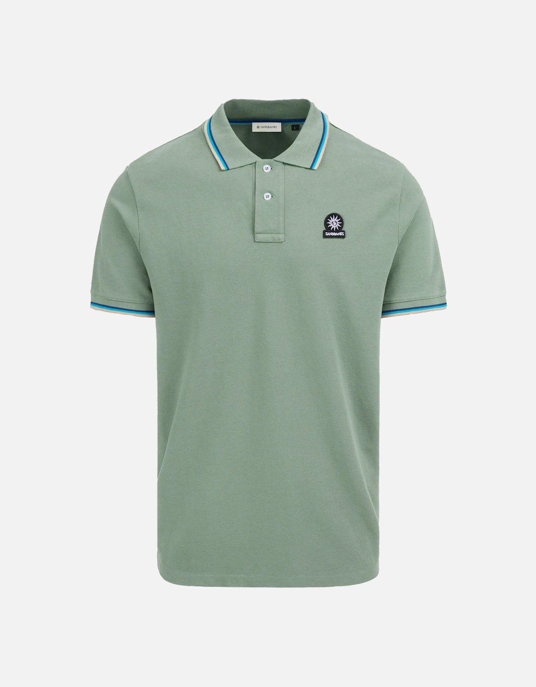 Badge Logo Tipped Polo Sage, 2 of 1