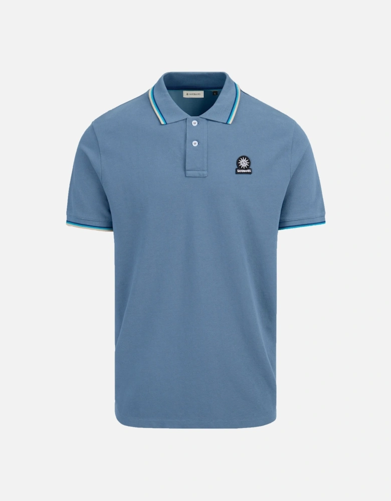 Badge Logo Tipped Polo Teal