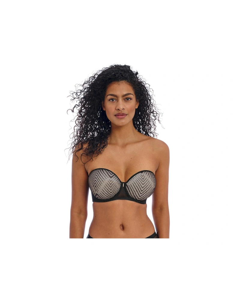 Tailored Underwired Moulded Strapless Bra - Black