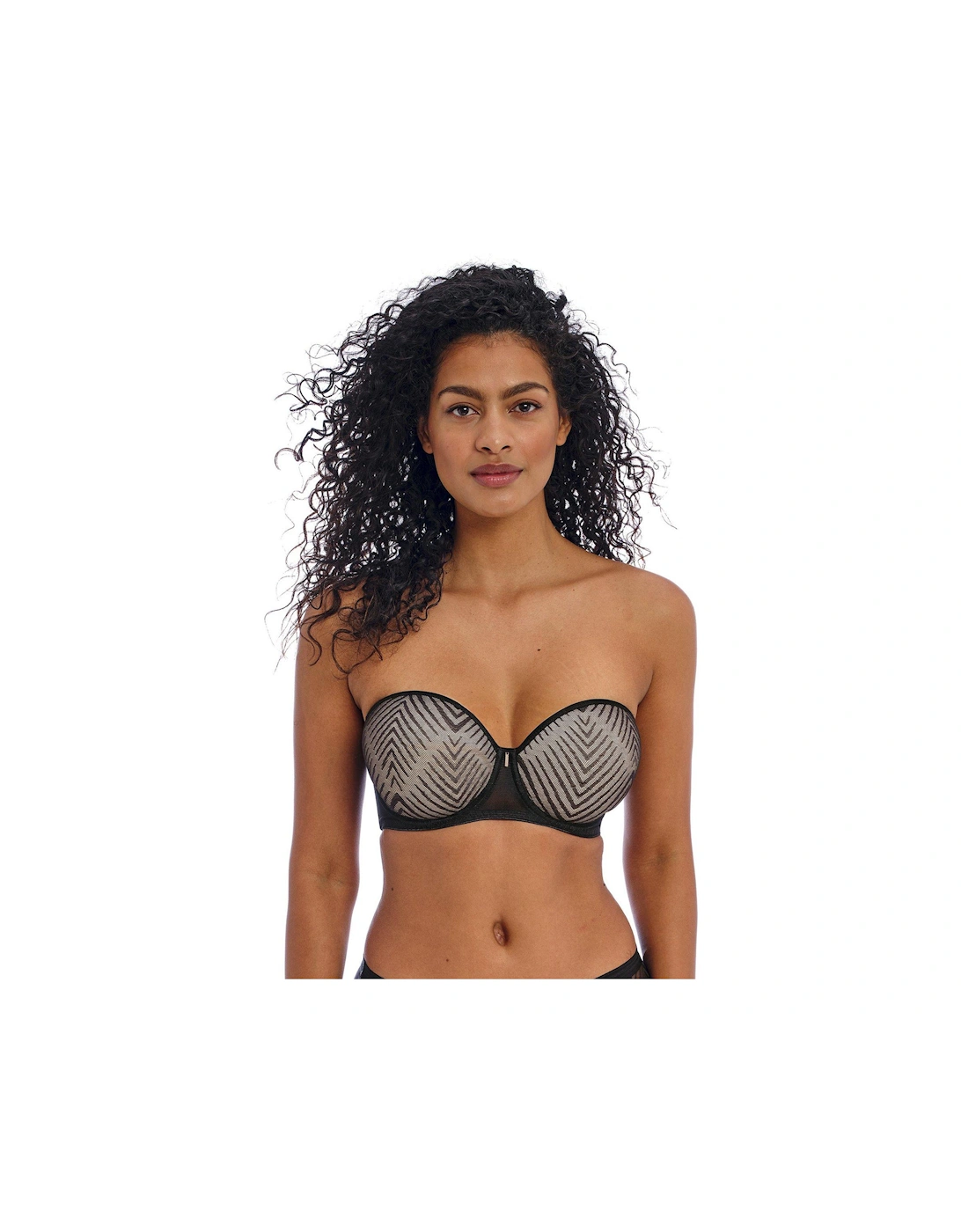 Tailored Underwired Moulded Strapless Bra - Black
