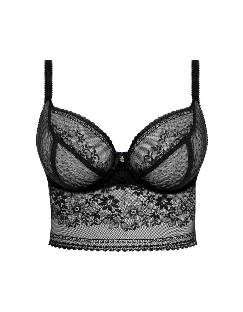 Sydnie Underwired Longline Bra - Black