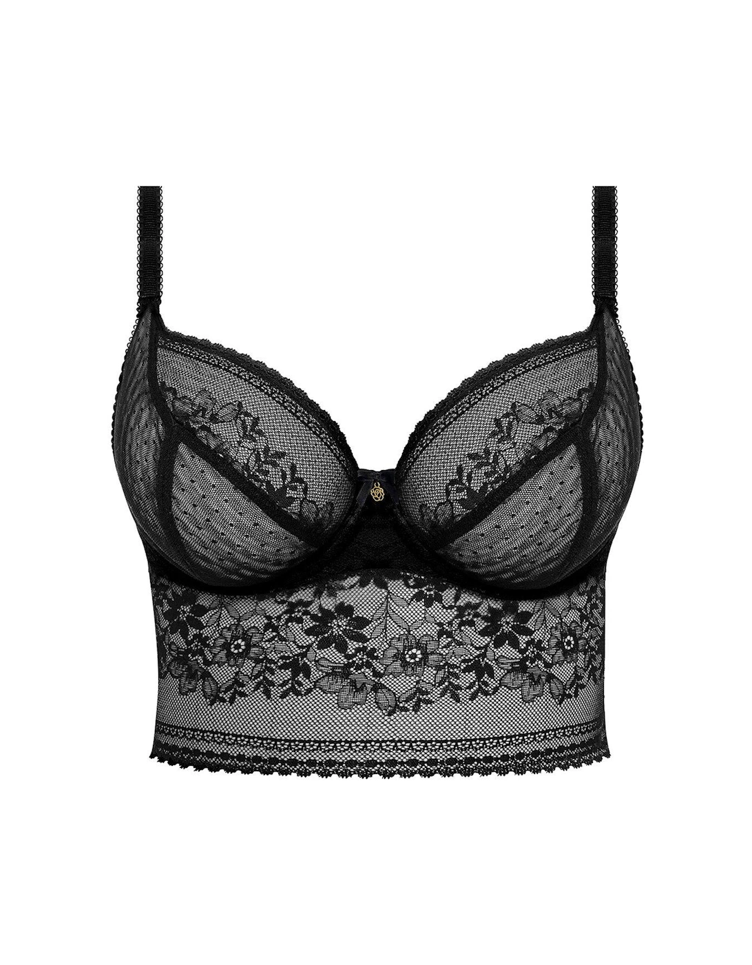Sydnie Underwired Longline Bra - Black