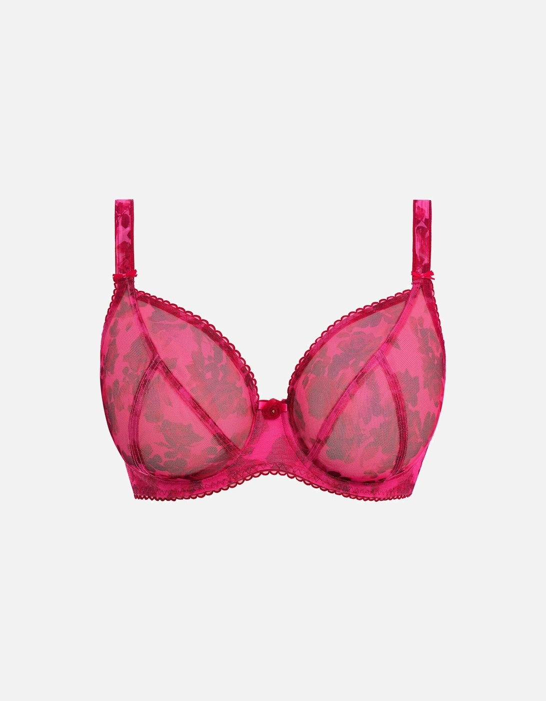 Rose Blossom Underwired Plunge Bra - Rose
