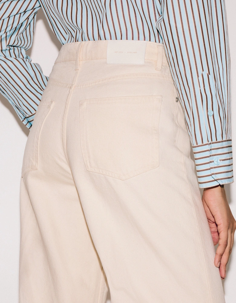 Balfour Long Wide Leg Jean | Ecru