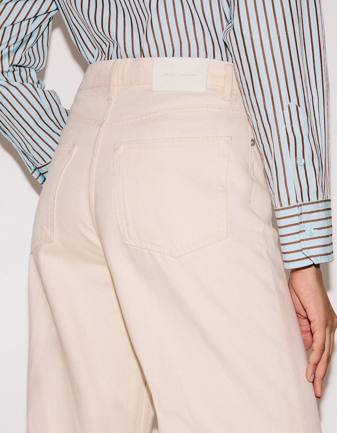 Balfour Long Wide Leg Jean | Ecru