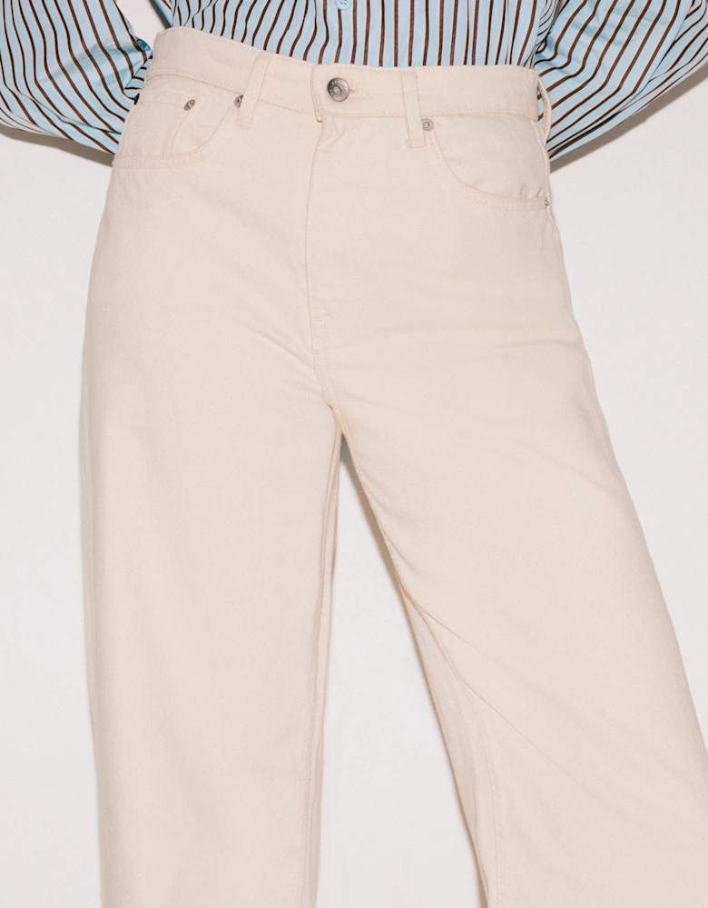 Balfour Long Wide Leg Jean | Ecru