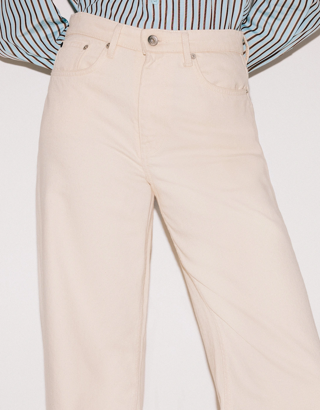 Balfour Long Wide Leg Jean | Ecru