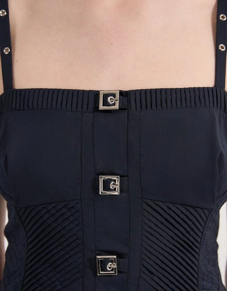 Archive Collection - Cotton Poplin Corset Woven Maxi Dress