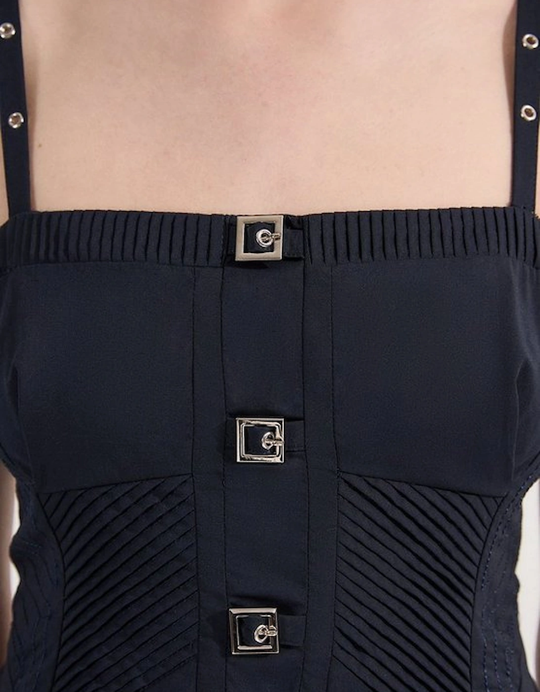 Archive Collection - Cotton Poplin Corset Woven Maxi Dress