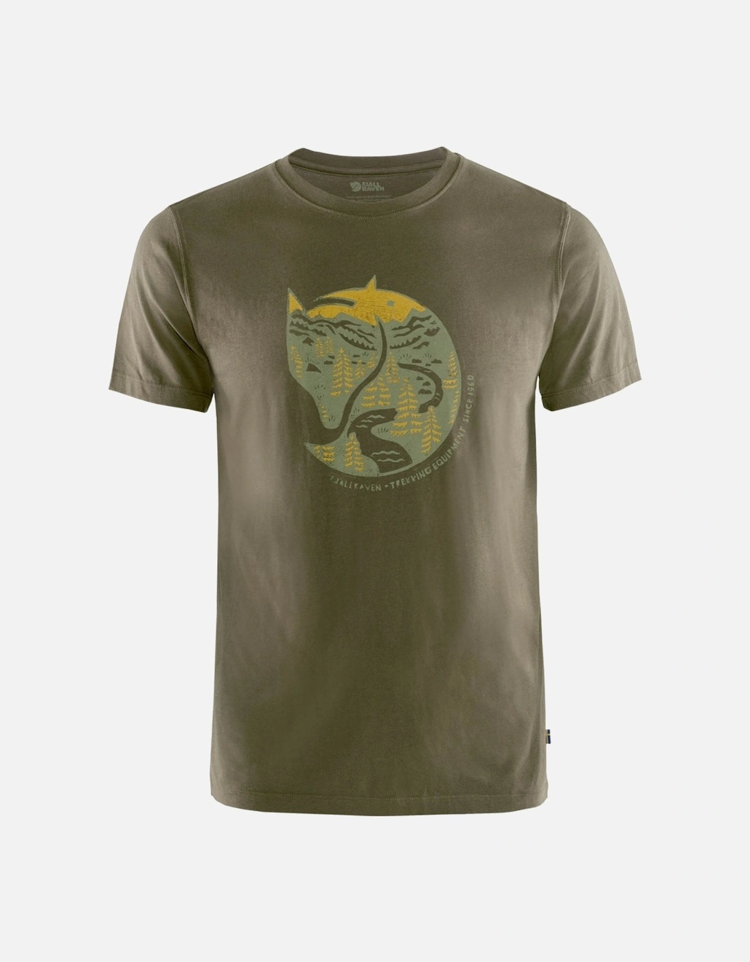 Fjallraven Men's Green Arctic Fox T-Shirt - - : 40/Regular L