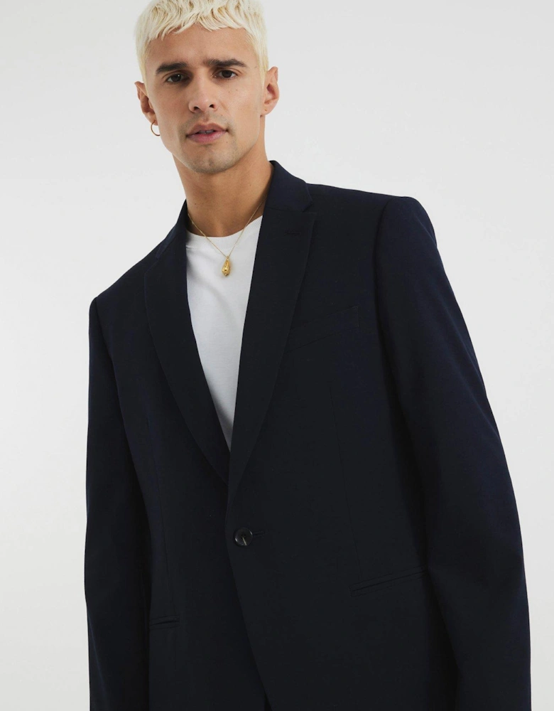 Skinny Fit Suit Jacket - Navy