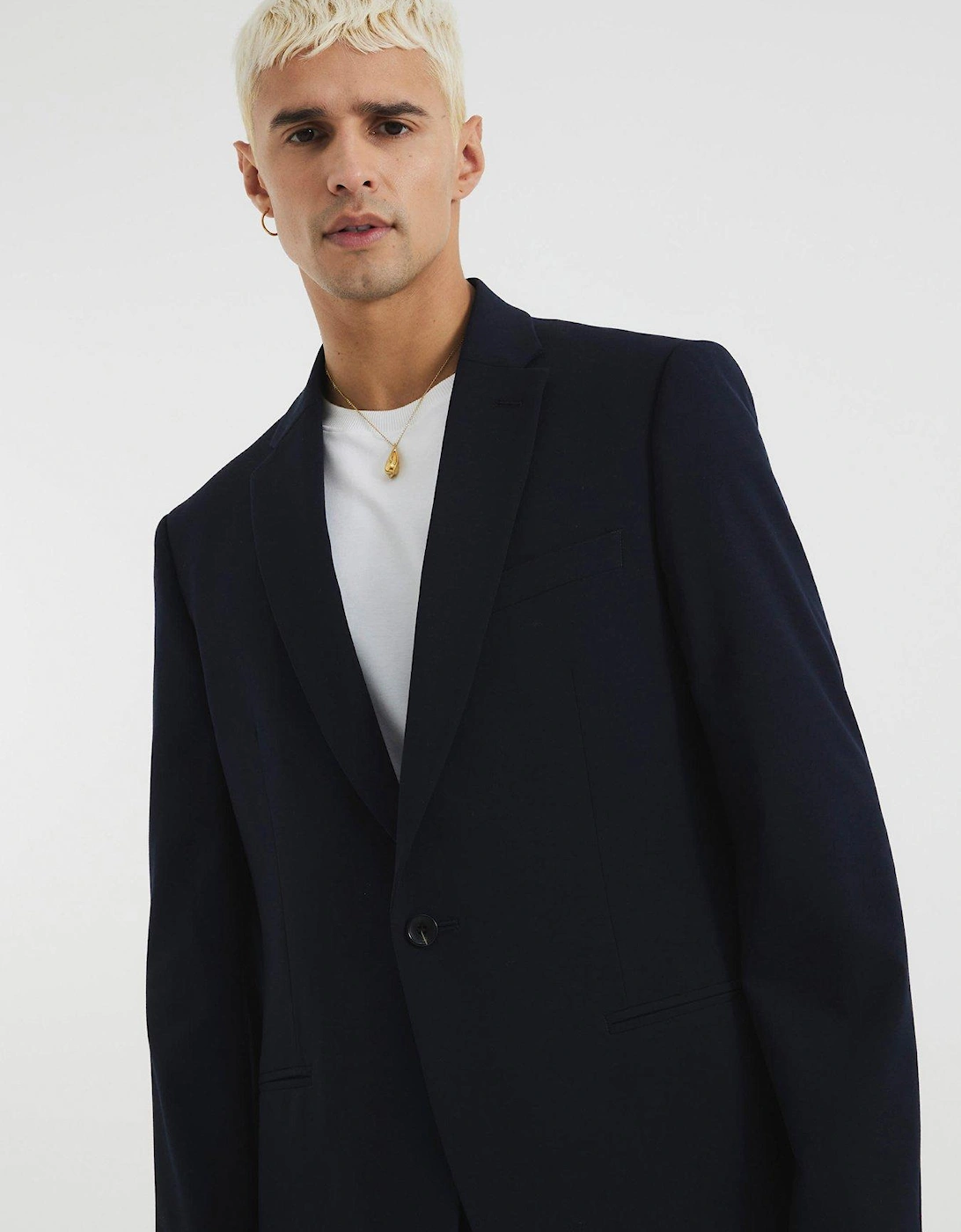 Skinny Fit Suit Jacket - Navy, 2 of 1