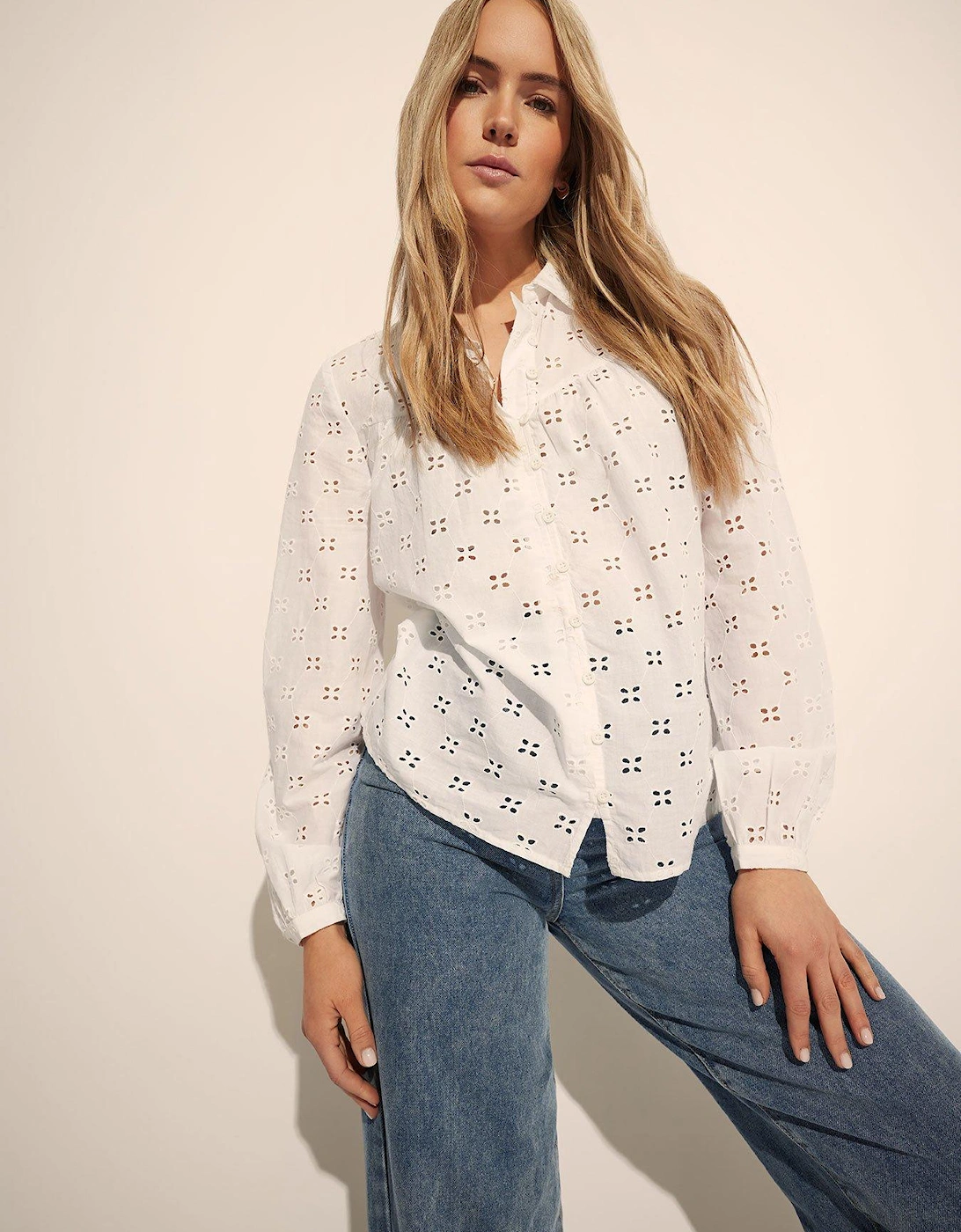Tall Broidery Yoke Shirt, 2 of 1