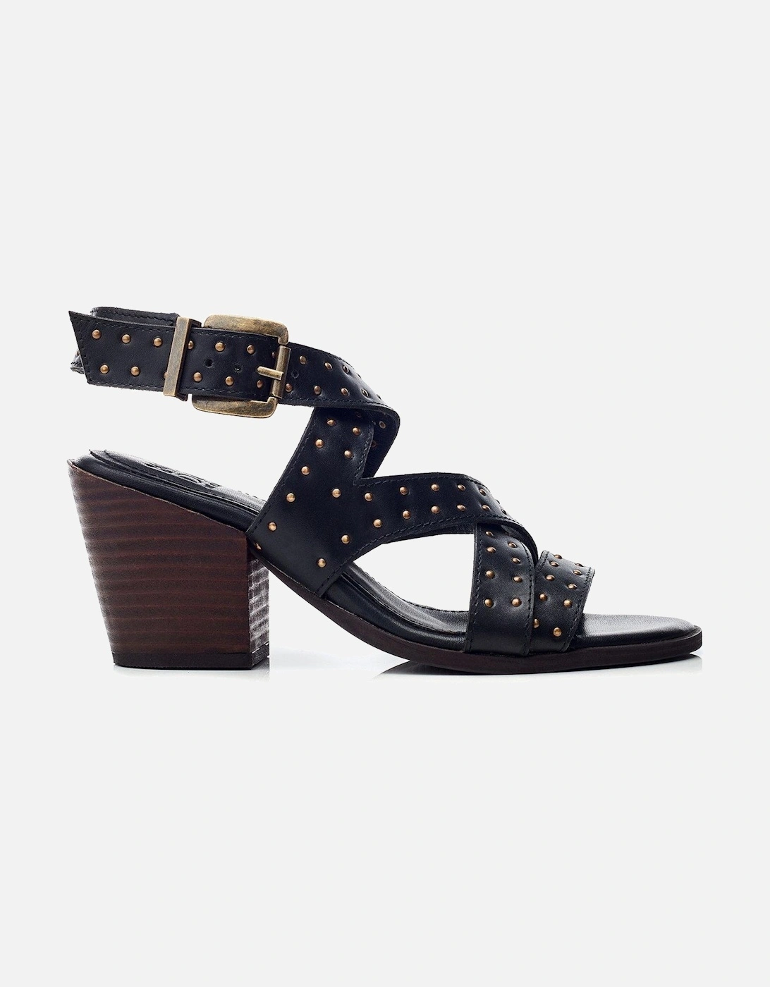 Mayley Stud Western Heeled Sandal - Black, 2 of 1