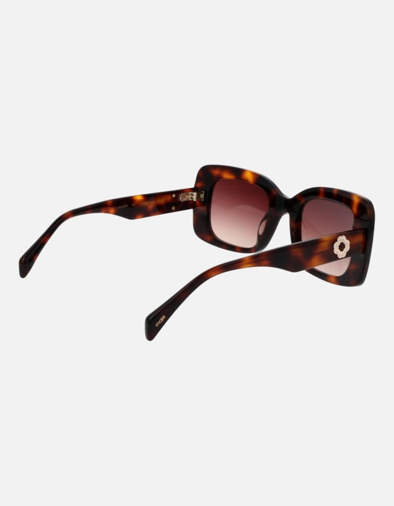Rectangle Gradient Lens Acetate Sunglasses Women - Brown