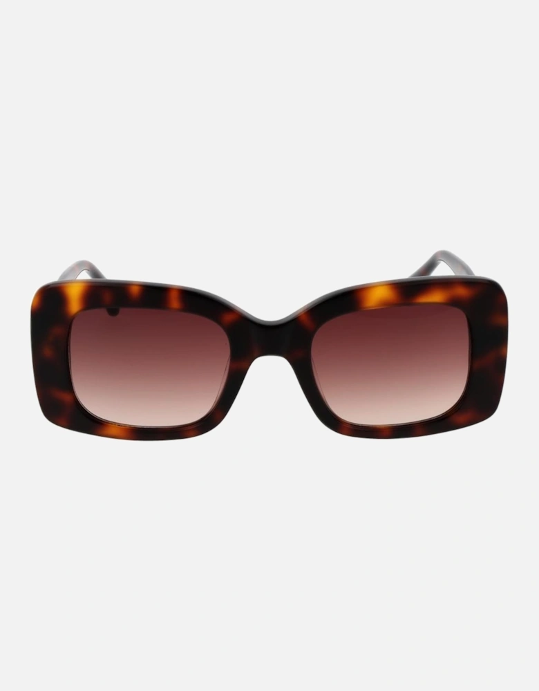 Rectangle Gradient Lens Acetate Sunglasses Women - Brown