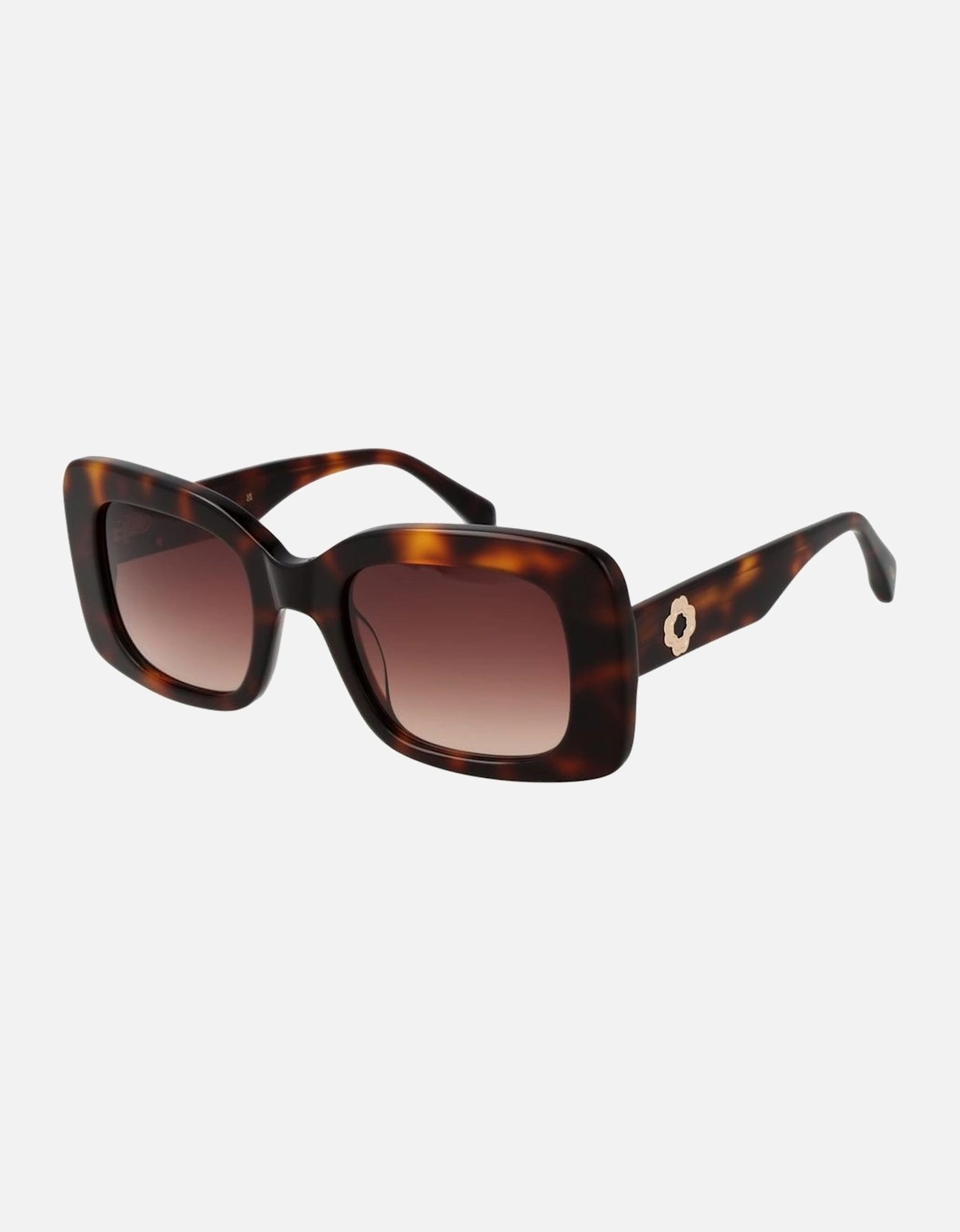 Rectangle Gradient Lens Acetate Sunglasses Women - Brown, 4 of 3