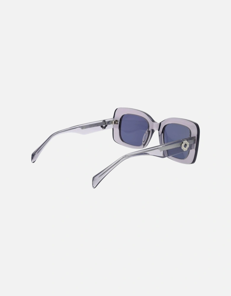 Mirrored Rectangle Acetate Sunglasses with 100% UV Protection Women -