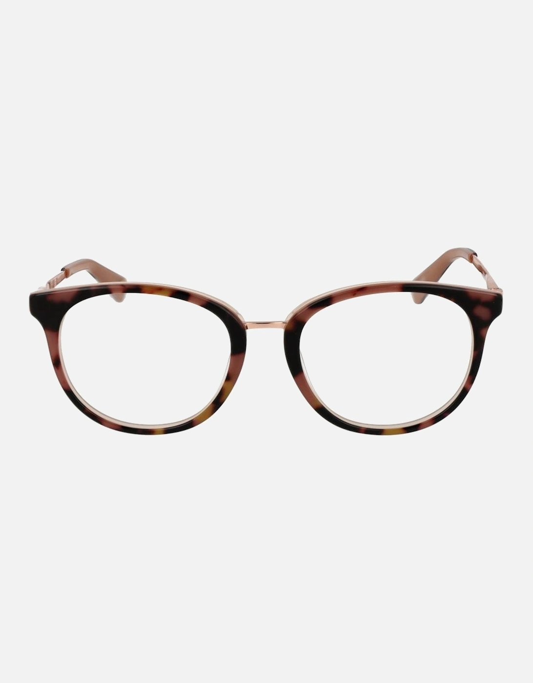 Round Acetate Frame Glasses with Demo Lenses Unisex - Brown